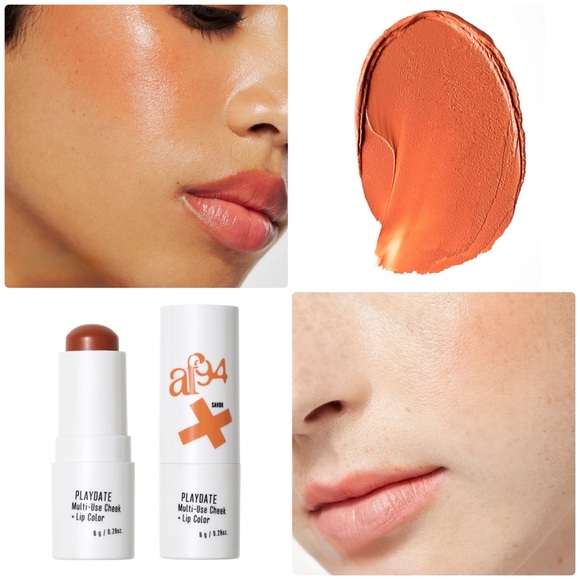 NEW 2x af94 Playdate Multi-Use Cheek and Lip Color in Savor Full Size - Picture 2 of 2
